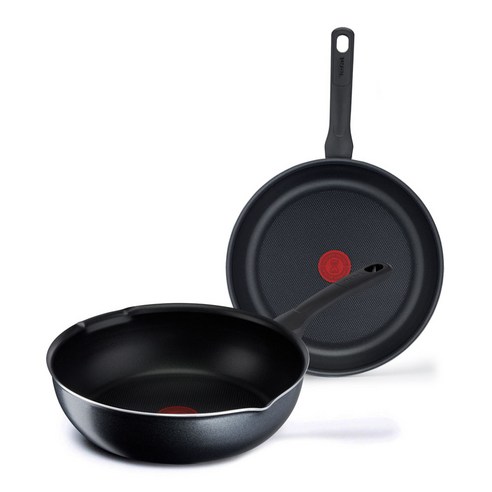 테팔 뉴 컴포트 그립 세트 2개, 그레이, 후라이팬 30cm + 멀티팬 26cm