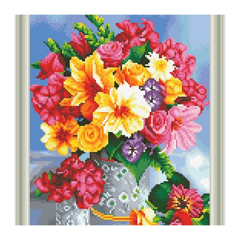 디클레어 액자형 보석십자수 DIY 키트 캔버스형 40 x 50 cm, 선물, 1세트