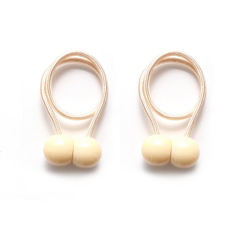 루비코코 구슬 자석 커튼타이백, 아이보리, 2개