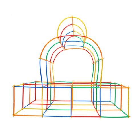 브로키 빨대 블럭 500p, 혼합색상, 1세트
