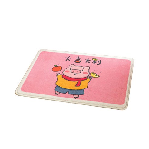 물흡수 큐티 애니멀 발매트 S 40 x 60 cm, 돼지, 1개