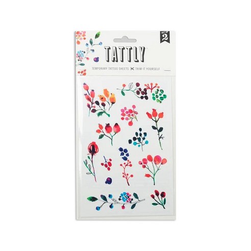 태틀리 타투 스티커 시트 2p, 와일드 베리즈, 1세트