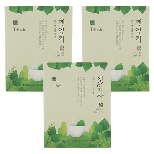 하루의 디톡스 데일리워터 깻잎차, 0.6g, 12개입, 3개
