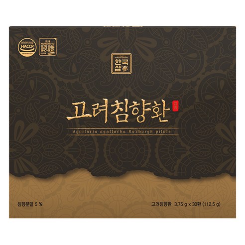 한국삼 고려침향환 3.75g x 30환, 225g, 1개