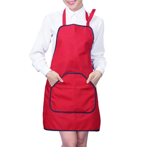 목조절 앞치마 AE23, 빨강, 1개