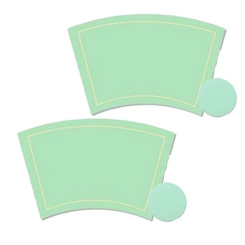 더블제이유 레인보우 식탁매트 2p + 코스터 2p 세트, 민트, 식탁매트(51 x 30 cm), 코스터(10 x 10 cm)