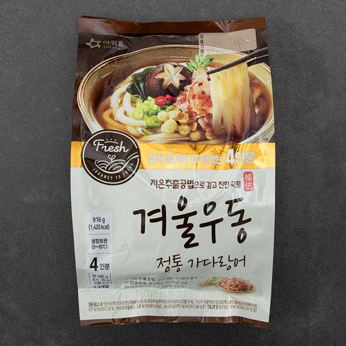 아워홈 겨울우동 정통가다랑어 4인분, 916g, 1개
