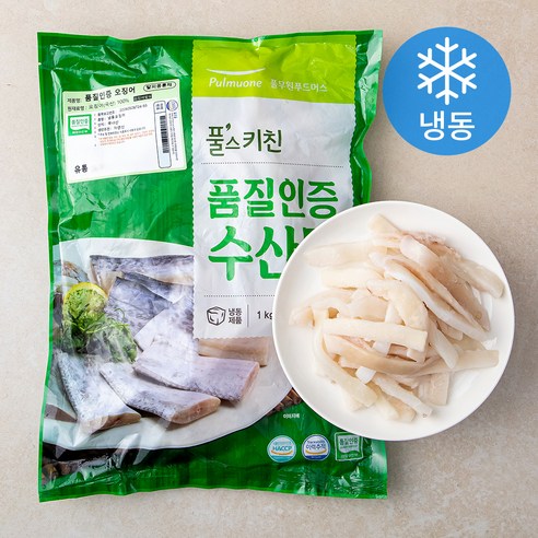 풀스키친 국산 손질 품질인증 선동 오징어 탈피몸통 1 x 5 cm (냉동), 1kg, 1개