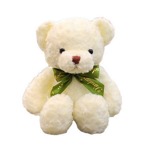 네이처타임즈 곰돌이 테디 봉제인형, 리본 화이트, 50cm