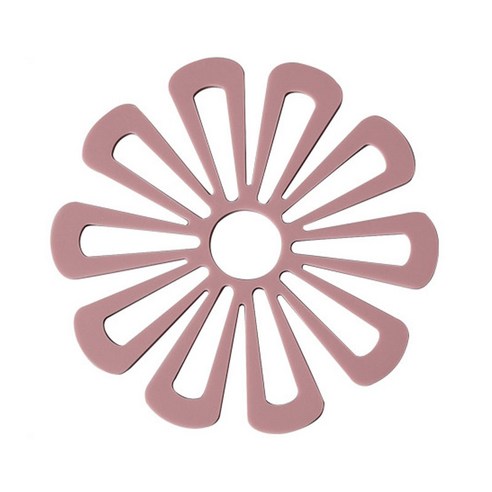 하이어데코 북유럽풍 실리콘 냄비받침 15.8 x 15.8cm, 핑크, 1개
