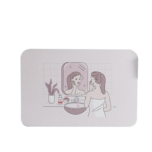 JCP 인테리어 뷰티 규조토 발매트 40 x 30 cm, 세안, 1개