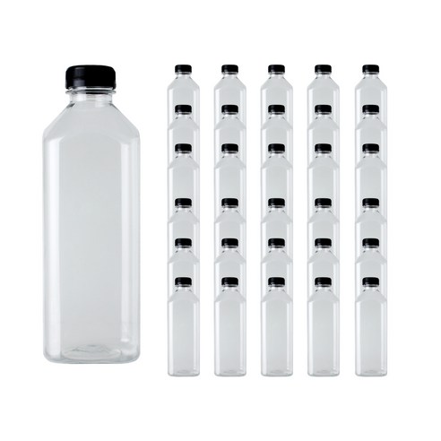 사각 더치 페트 공병 1000ml + 브릿지캡 블랙, 68세트