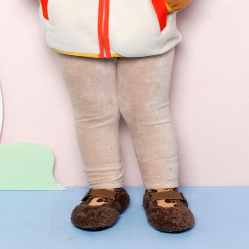 밀크마일 아동용 보송코듀로이골지레깅스