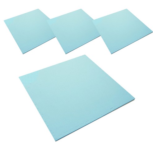 베베앙 팡키즈 퍼즐매트 100 x 100 x 2.5 cm, 파스텔 블루, 4개