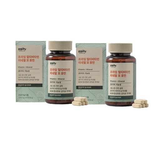 동국제약 프라임 멀티비타민 미네랄 포 휴먼 선물세트 84g, 2개, 60정