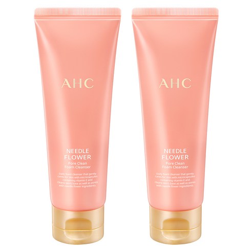 AHC 니들 플라워 포어 클린 폼클렌저, 100ml, 2개