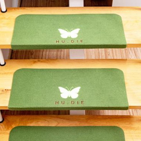 Itemtrade 아템트 미끄럼방지 계단매트 2p, 23 나비(과일 녹색)