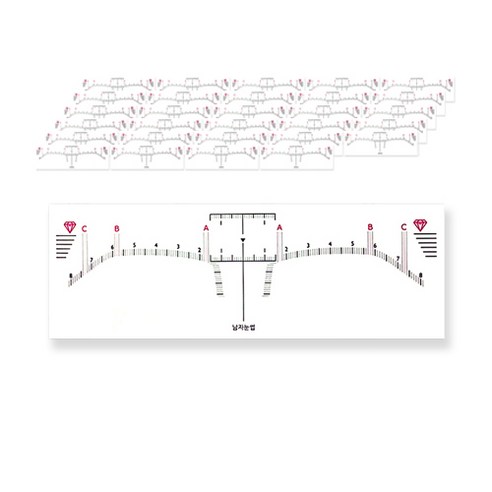 눈썹 디자인 스티커자 50p, 남자눈썹, 1개