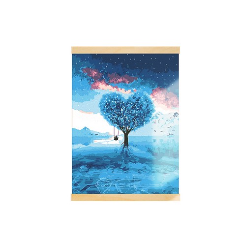 아트조이 DIY 행잉 명화그리기 족자형 30 x 40 cm, 푸른 사랑나무, 1개