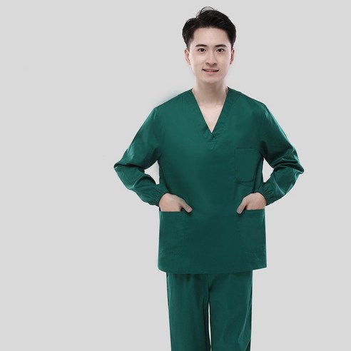 힐링케어 간호사 수술 병원유니폼 긴팔 수트 남성