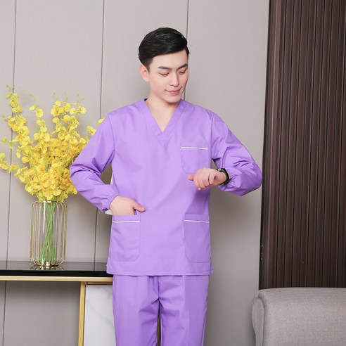 힐링케어 간호사 수술 병원유니폼 긴팔 슈트 남성
