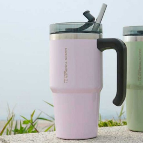 메이슨 머그 텀블러, 퍼플, 600ml