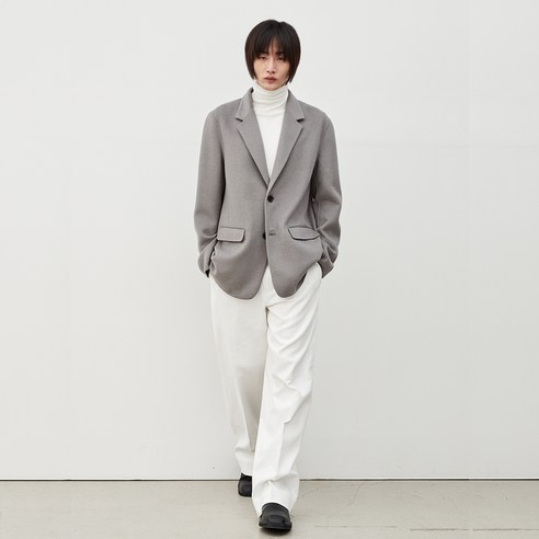 이지오 남성용 울 캐시미어 하프 코트 ED7JCM0