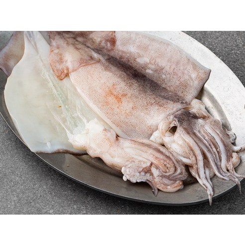 쫄깃하고 야들야들한 오징어를 손질한 냉동 오징어, 다양한 요리에 활용할 수 있는 맛있는 오징어