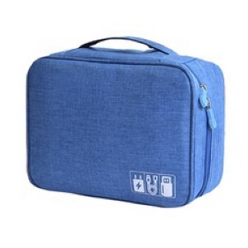 조이앤조이 다기능 방수 케이블 보관함 가방, 01 파란색, 1개