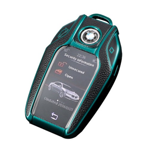 안이스 BMW TPU 디스플레이 키 케이스, 그린