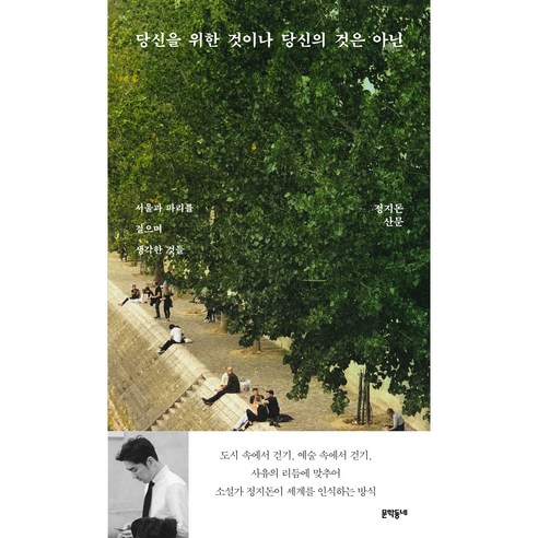 당신을 위한 것이나 당신의 것은 아닌:서울과 파리를 걸으며 생각한 것들 | 정지돈 산문, 문학동네