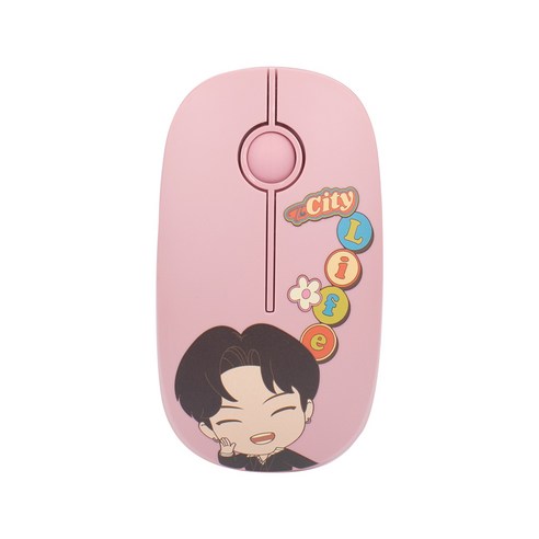 타이니탄 다이너마이트 무소음 무선마우스 TinyTAN-RMS-D-SUGA, 슈가(SUGA)-핑크, pink(SUGA)