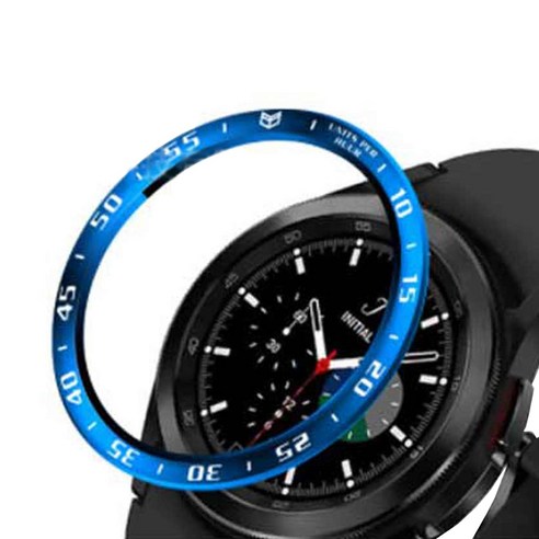 메탈 강화유리 베젤링 스마트워치 케이스 46mm C15, 블루