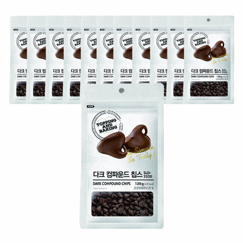큐원 삼양사 다크 컴파운드 칩스, 120g, 12개
