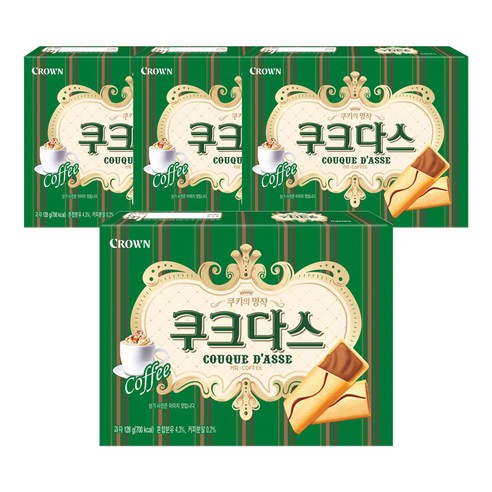 쿠크다스 커피 중, 128g, 4개
