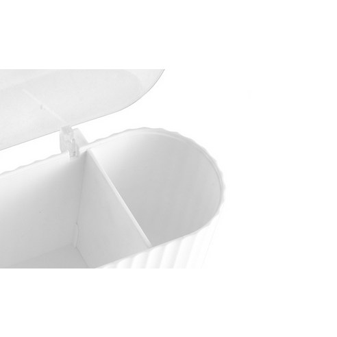 화장솜 퍼프 수납함, 화이트, 1개