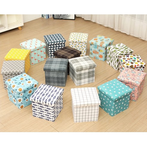 공간을 아름답게 채우는 마법, 다기능 패브릭 정리 수납 스툴