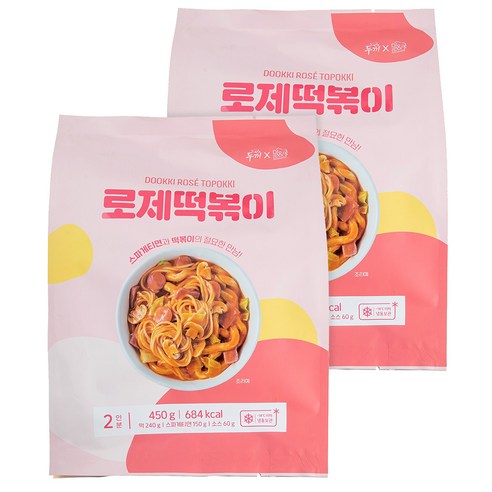 두끼 로제 떡볶이 (냉동), 450g, 2개