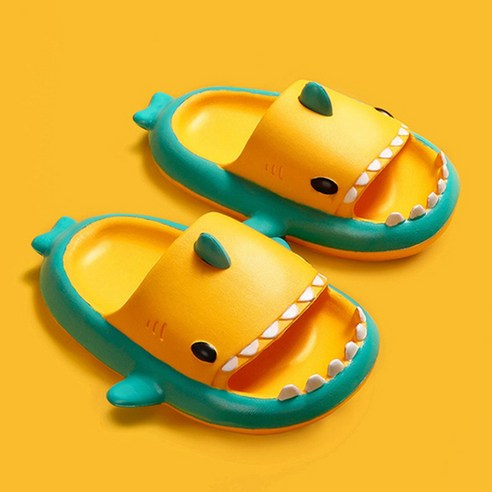 돌핀웨일 아동용 배색 샤크 마우스 슬리퍼