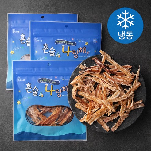 혼술나랑해 꽃을든 맥반석 오징어 (냉동), 35g, 3봉