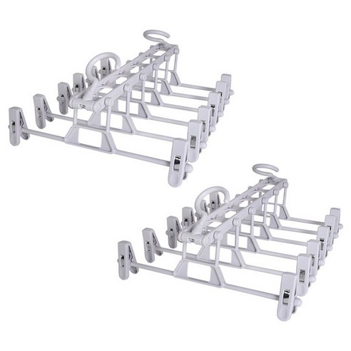 욜로라이프 층층이 바지걸이, 그레이, 2개입