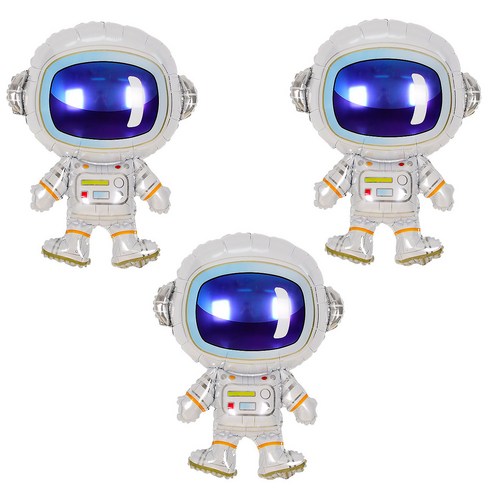 조이파티 제이벌룬 우주비행사 은박풍선, 혼합색상, 3개