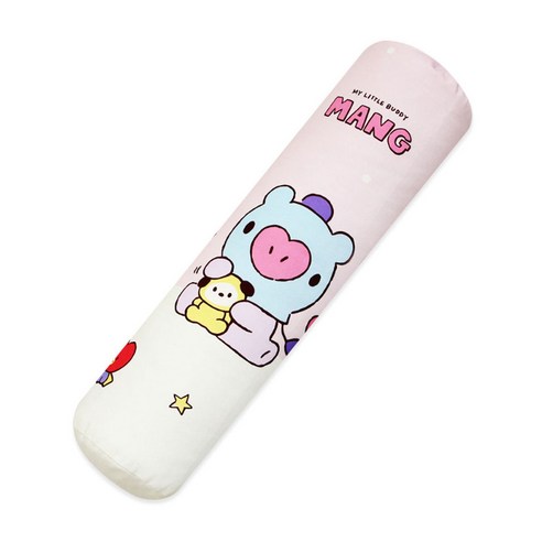 BT21 리틀버디 원형 롱 바디필로우, 망