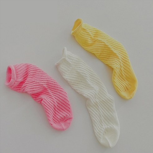돌핀웨일 아동용 마카롱 매쉬니 삭스 3종 세트