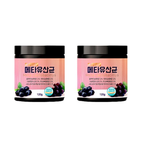 맛있는동행 프리미엄 메타 유산균, 120g, 2개