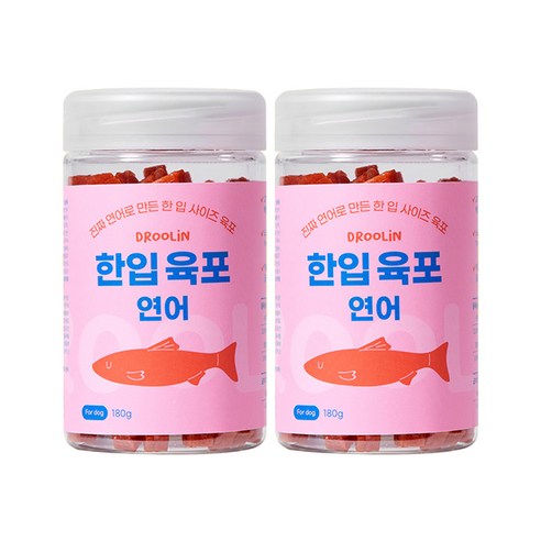 드룰린 강아지 한입육포 180g, 연어맛, 2개