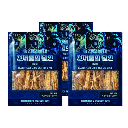 강철부대 건어물의 달인 아귀채, 80g, 3개