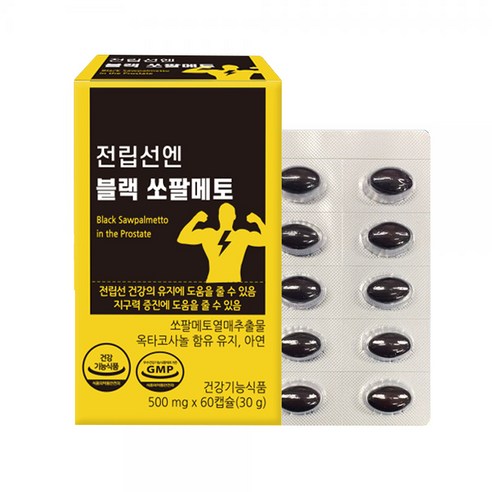 전립선엔 블랙 쏘팔메토 30g, 60정, 1개