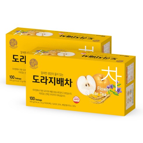 우리차 송원식품 도라지배차, 100g, 200개