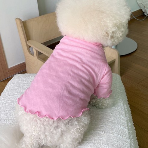 바이담수미 강아지 슈팅날라 티셔츠, 핑크